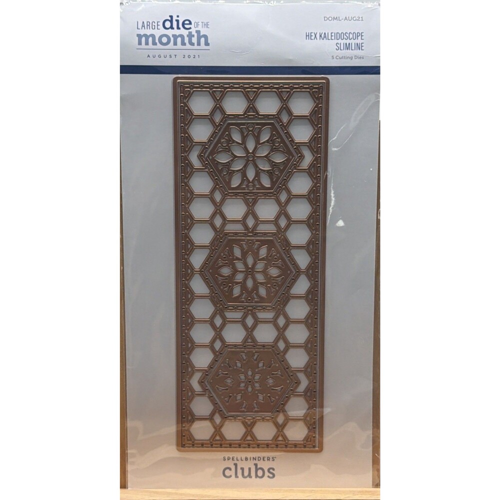 Spellbinders Large Die of the month Hex Kaleidoscope Slimline, Metal Cutting Die